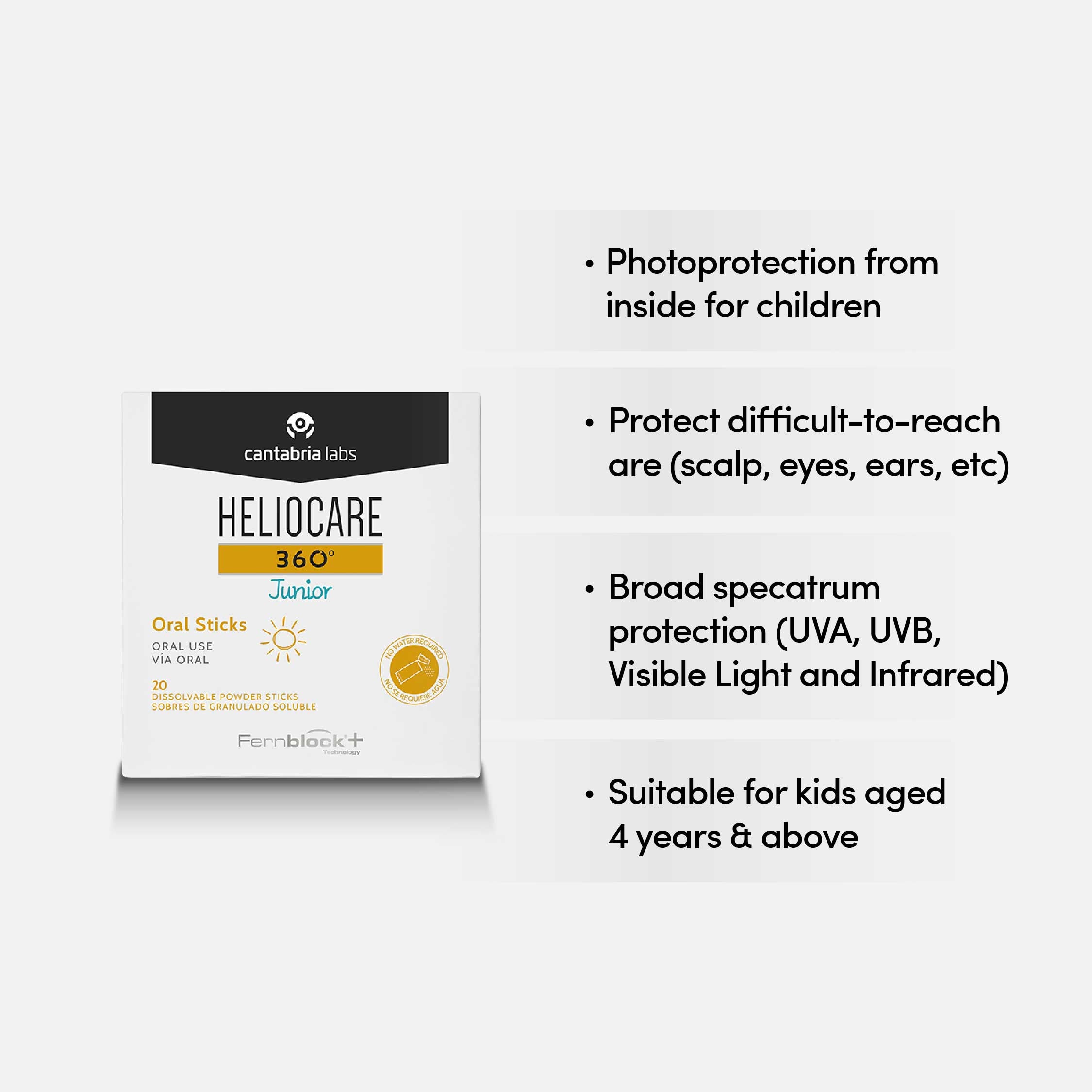 Heliocare 360º Junior Oral Sticks | 20 sticks – Dermaskinshop MY